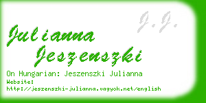 julianna jeszenszki business card